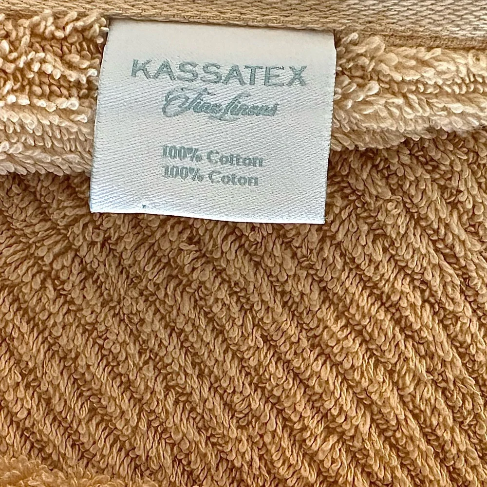 Kassatex Cotton Bath Towels Set of 2 Golden Yellow NEW WITH TAGS